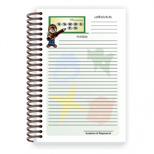 AGENDA ESCOLAR INFANTIL- 100 FLS - CAPA CRISTAL- 50 UN